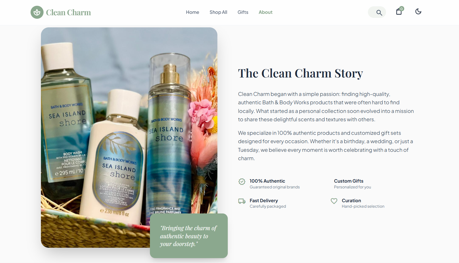 Clean Charm — Product View