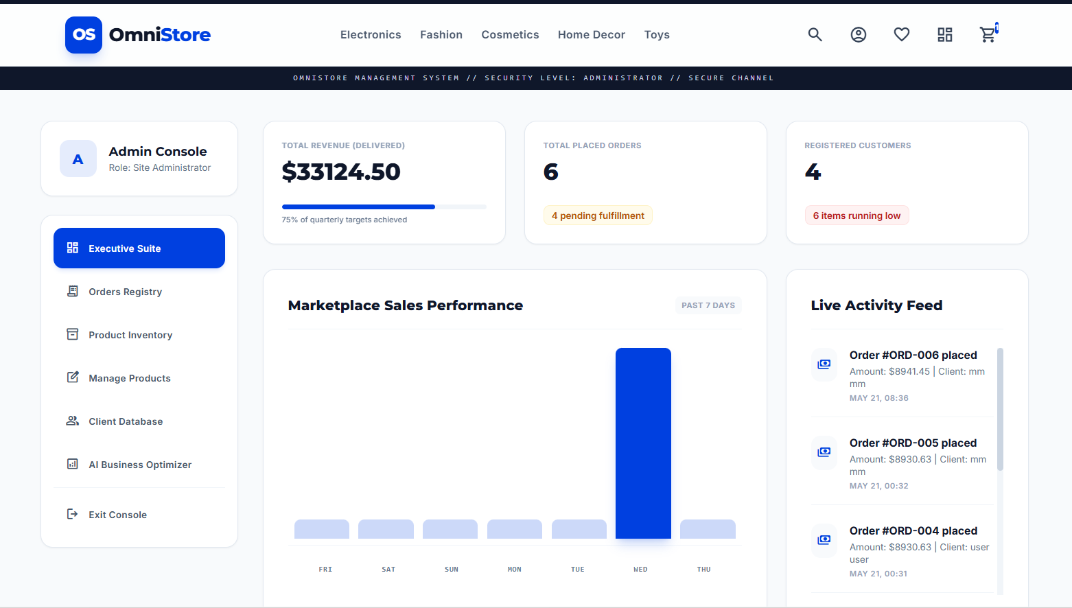 OmniStore — Admin Dashboard